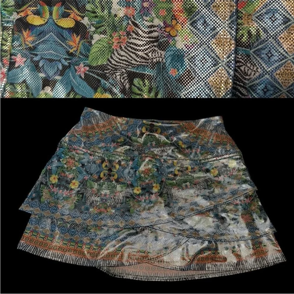 lucky in love Ladies XL Tennis Golf pickleball skort Shimmer Iridescent Animal - Picture 1 of 7